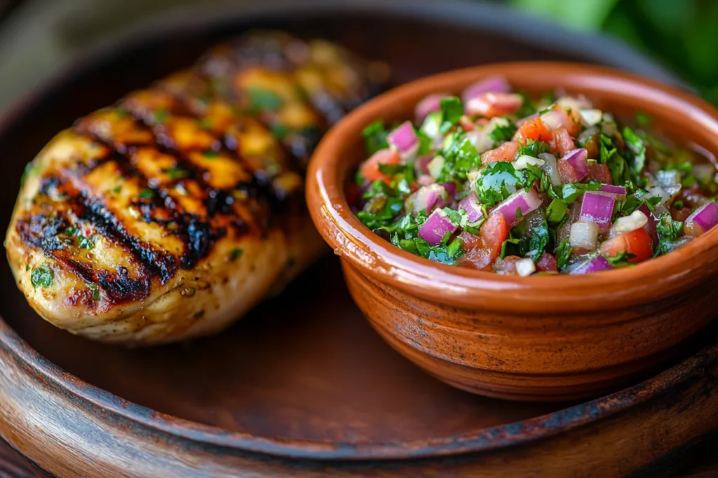 Cebolla Ensalada with Grilled Chicken