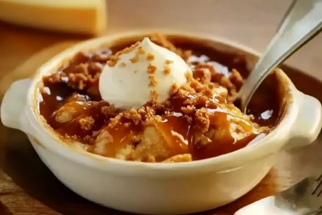 Cracker Barrel Apple Dumpling freshly baked on a plate.