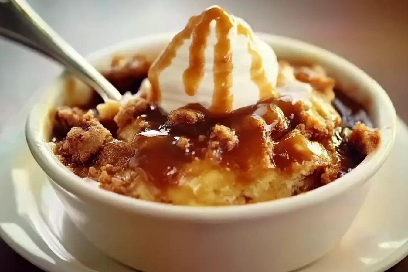 Cracker Barrel Apple Dumpling freshly baked on a plate.