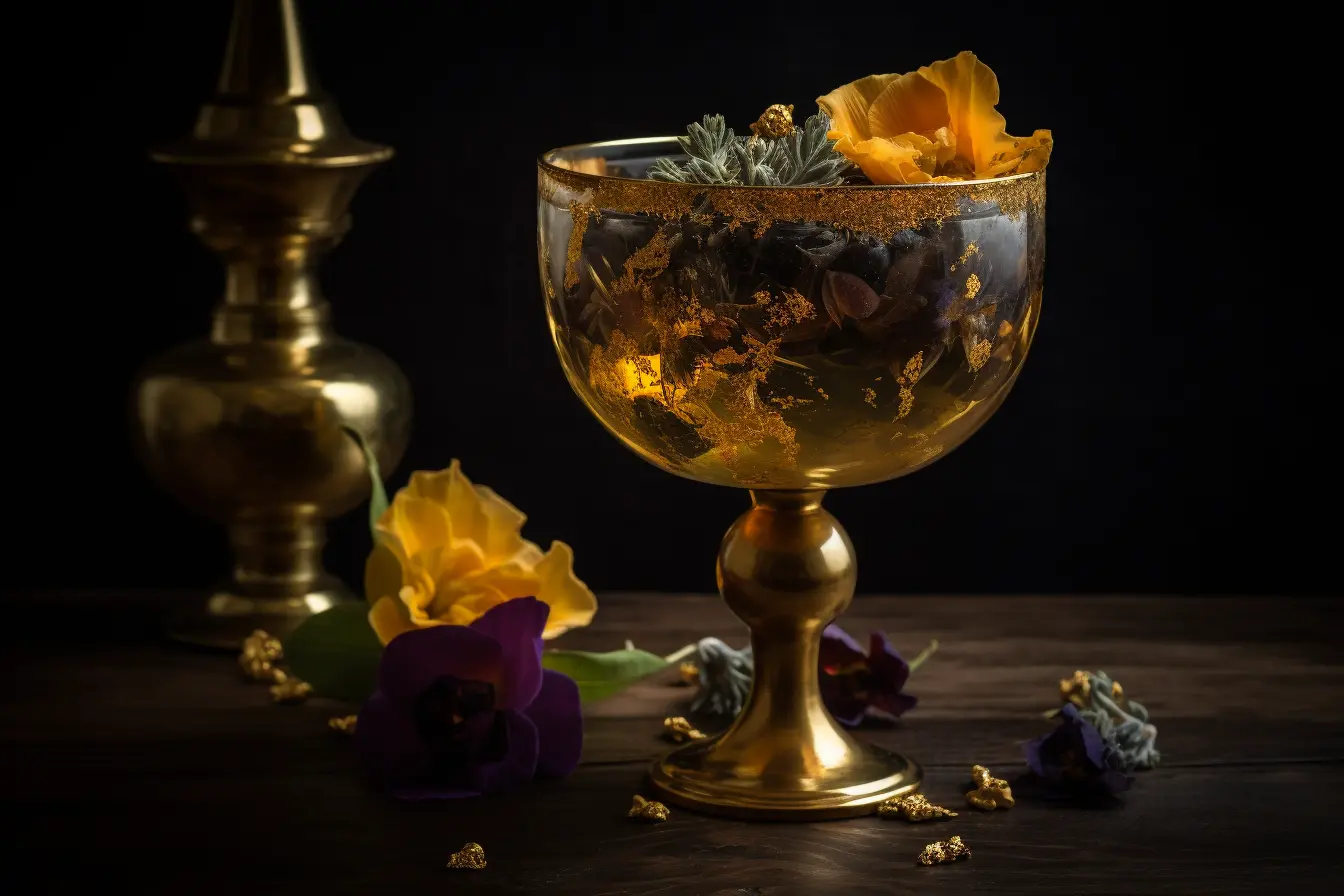 Elegant God Drink served in a chalice glass