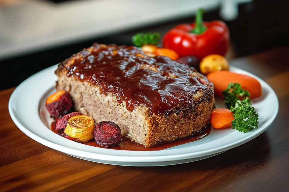 Ryan’s Classic Meatloaf Recipe served with mashed potatoes.