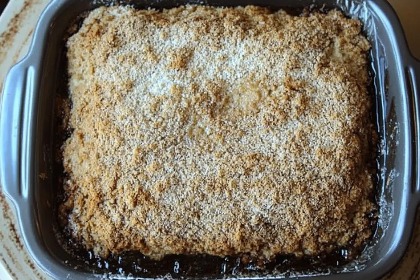 Shoo-Fly Cake with crumb topping served on a plate.