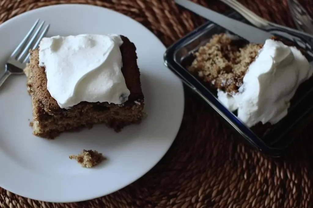 Shoo-Fly Cake with crumb topping served on a plate.