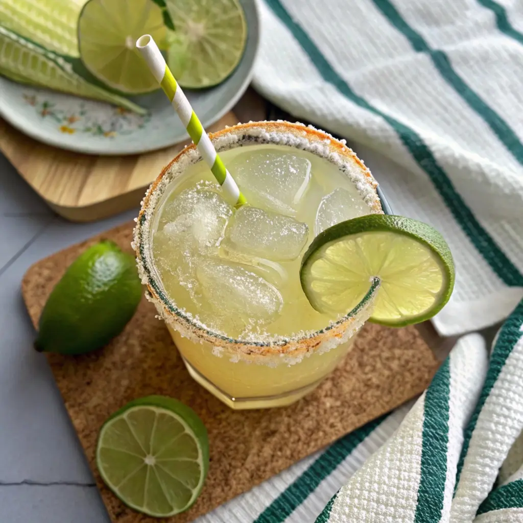 Skinny Margarita with Lime and Fresh Ingredients